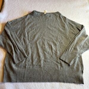 Ischiko Osaka Knit Sweater Women's Size 2 Gray Long Sleeve Mock Neck‎  Pullover